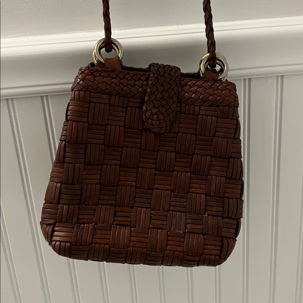VTG Woven Leather CEM Crossbody Bag